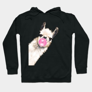 Bubble Gum Sneaky Llama Hoodie